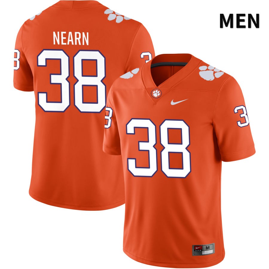 Men's Clemson Tigers Peter Nearn #38 College Orange NIL 2022 NCAA Authentic Jersey Colors CUY30N3Y